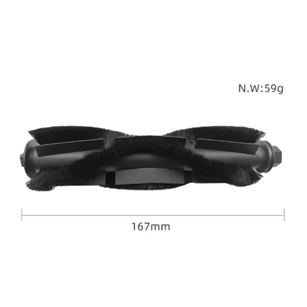 Main Brush Roller for Lefant M2 / M2 Plus / M2S Pro Robot Vacuum Cleaner Replacement Part - Black — product view 4