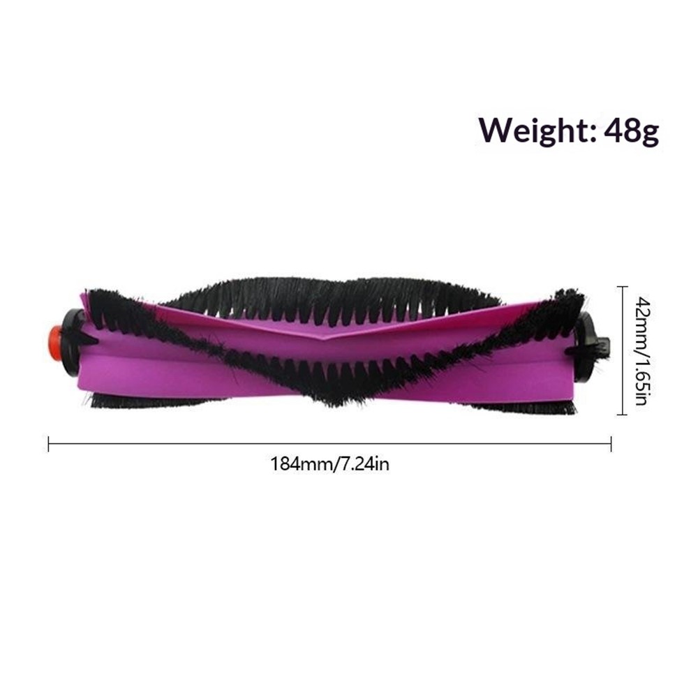 Main Brush Roll for Midea V15 Pro / V15 Max / V15 Pro Mini Robot Vacuum Replacement Part - Purple — product view 4