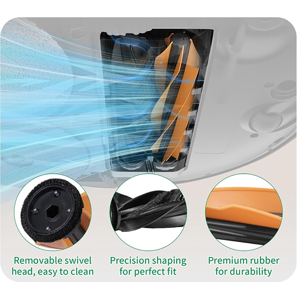JUNSUNMAY 2Pcs / Set Main Roller Brush for Dreame X50 Ultra / L50 Ultra / L40s Ultra / Mova V50 Ultra Robot Vacuum — product view 3