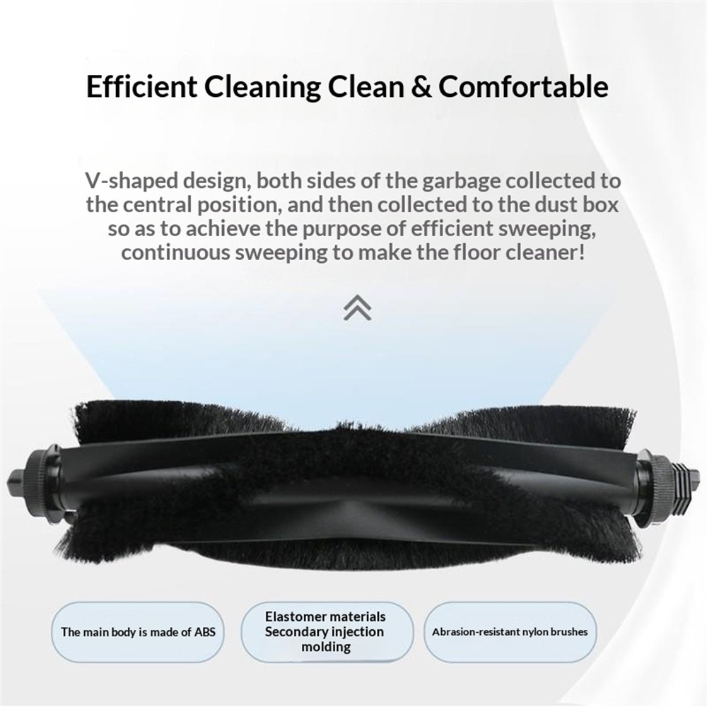 For Eufy Clean L50 Robot Vacuum Main Brush V-shaped Roller Brush Replacement ABS Nylon Bristles — product view 4