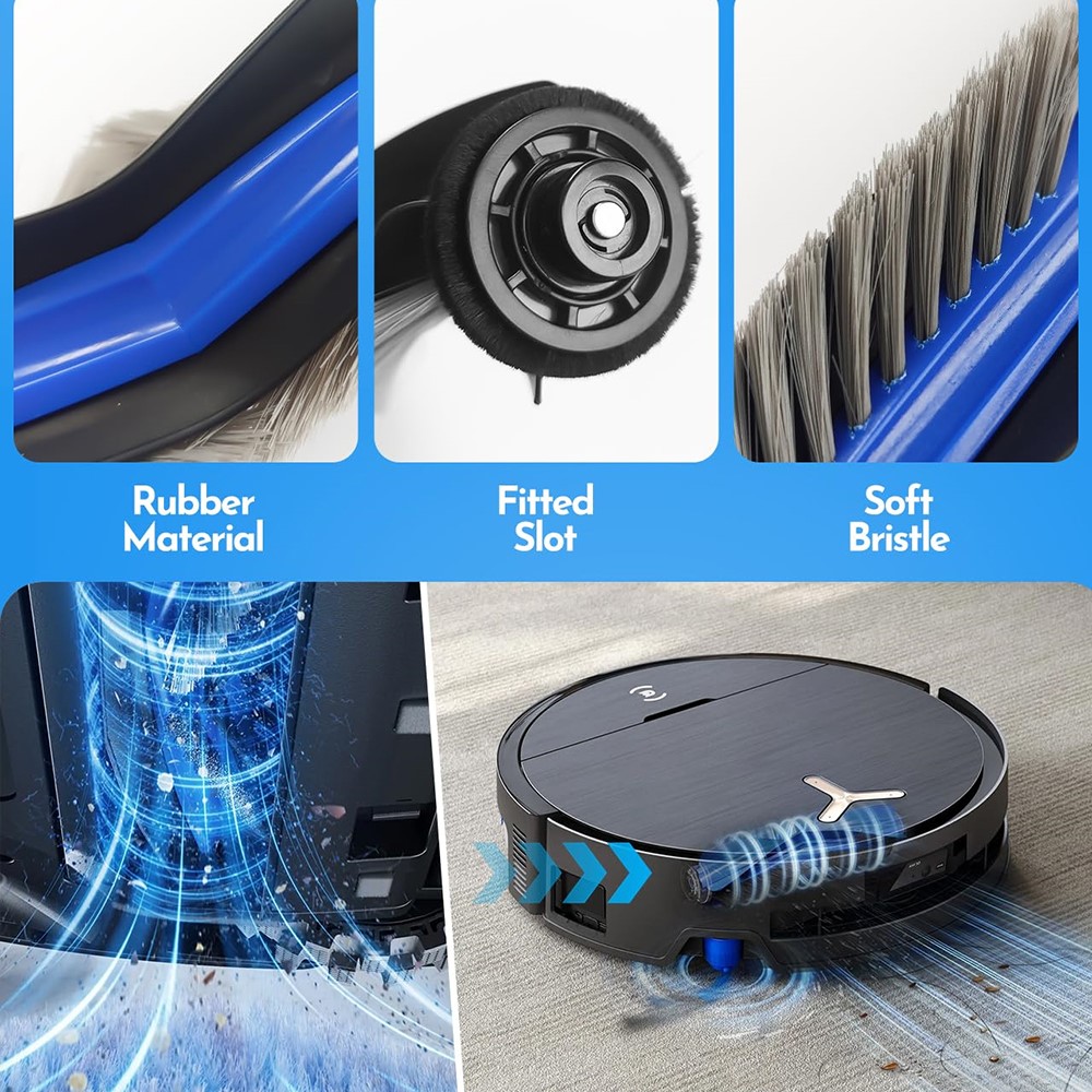 For Ecovacs DEEBOT X9 PRO OMNI / X9 PRO Main Brush Replacement High Efficiency Cleaning Dirt Removal Accessory — product view 3