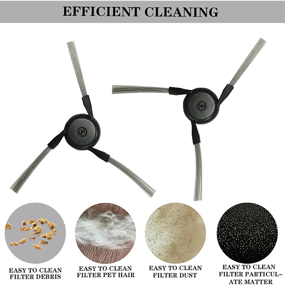 JUNSUNMAY 6Pcs Side Brush for Dreame X50 Ultra / L50 Ultra / X40 Ultra Robot Vacuum Replacement Part — product view 2