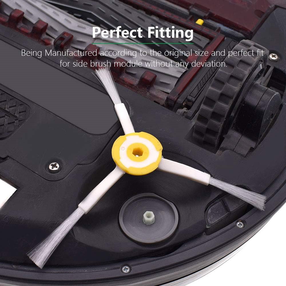 JUNSUNMAY 6Pcs Nylon Bristles Side Brush for iRobot Roomba 700 / 770 / 780 / 790 Robot Vacuum Replacement Parts — product view 3