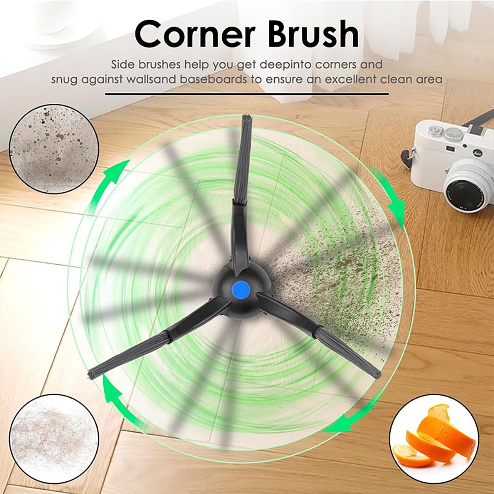 JUNSUNMAY 6Pcs Side Brush for Ecovacs Deebot T50 Pro / T50 Max / T50 Omni / T50 Pro Omni Robot Vacuum Cleaning Parts — product view 2