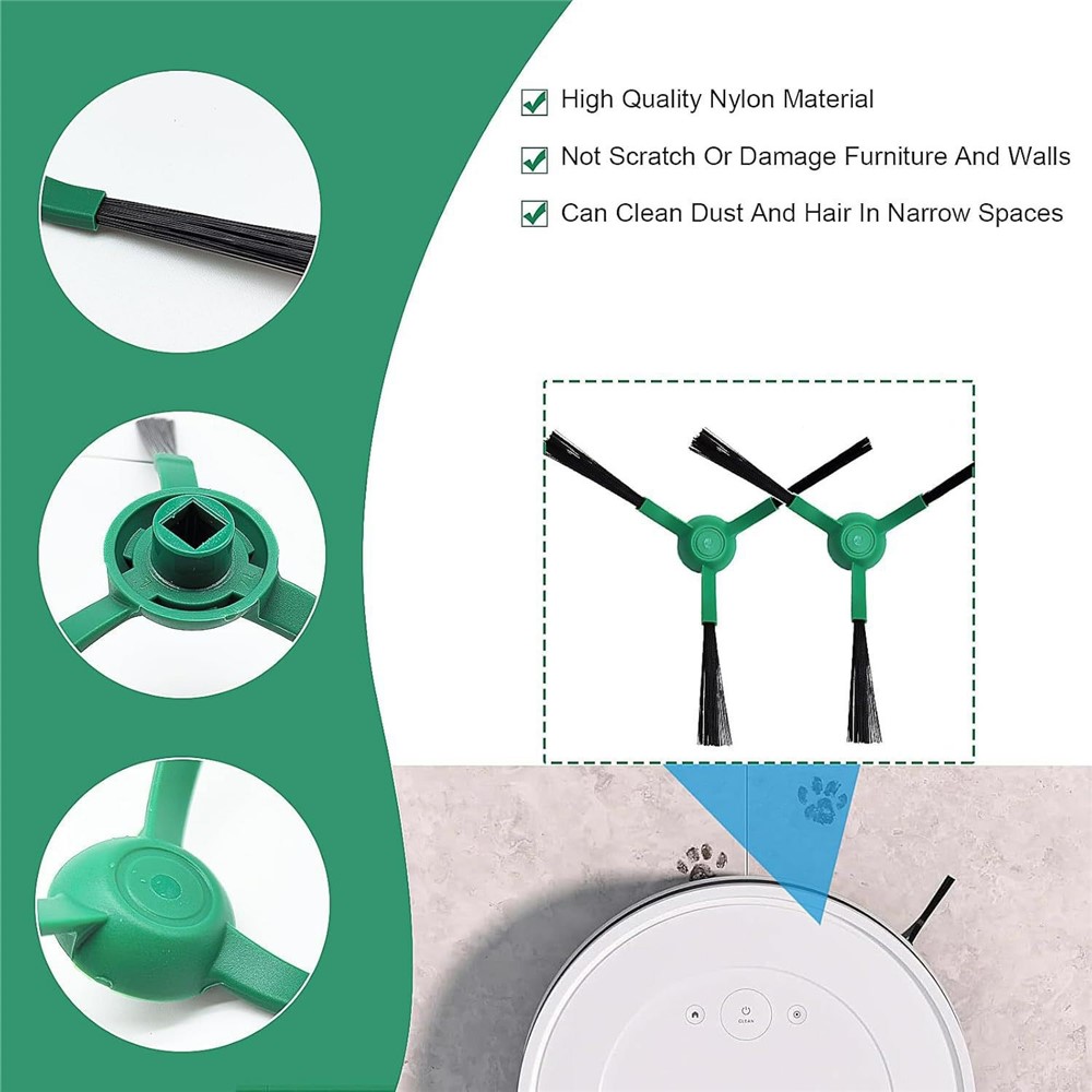 2Pcs For iRobot Roomba 105 Combo / iRobot Essential / iRobot Y0140 / iRobot Y01420 / iRobot 00120 / iRobot 00110 Side Brush Vacuum Cleaner Replacement — product view 3
