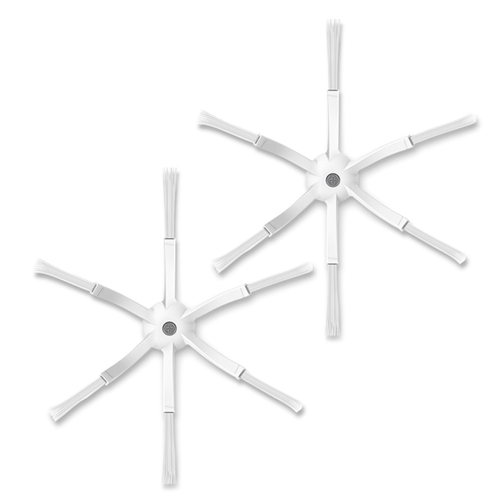 2Pcs 6-Armed Side Brush for Roborock S5 / S6 / S5 Max / S6 Max / S7 / S7 MaxV / S8 / S8+ / S8 Ultra Sweeper Cleaner Parts (White) — product view 1