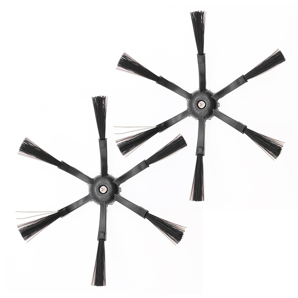 2Pcs 6-Armed Side Brush for Roborock S5 / S6 / S5 Max / S6 Max / S7 / S7 MaxV / S8 / S8+ / S8 Ultra Vacuum Cleaner Electric Sweeper Parts (Black) — product view 1