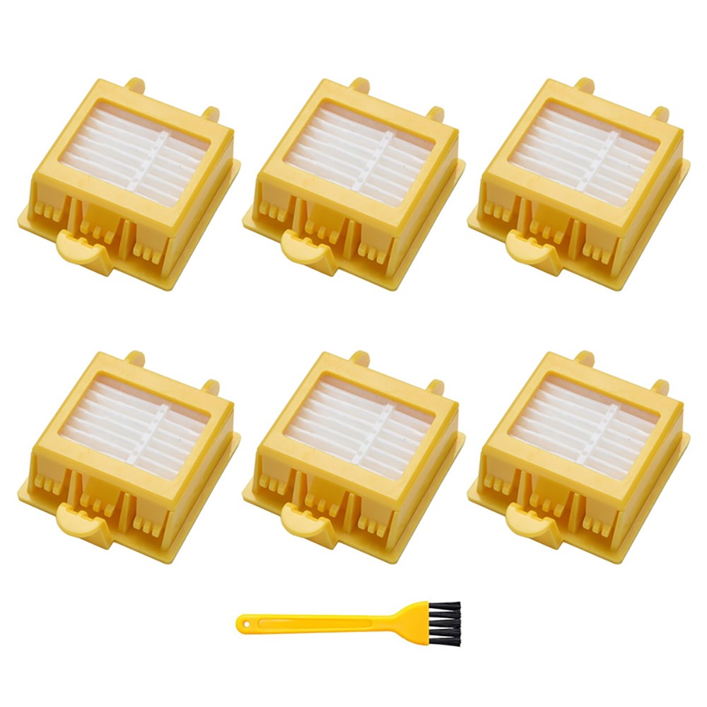 JUNSUNMAY 6Pcs Replacement Filter with Cleaning Brush for iRobot Roomba 700 / 770 / 780 / 790 Robot Vacuum — product view 1