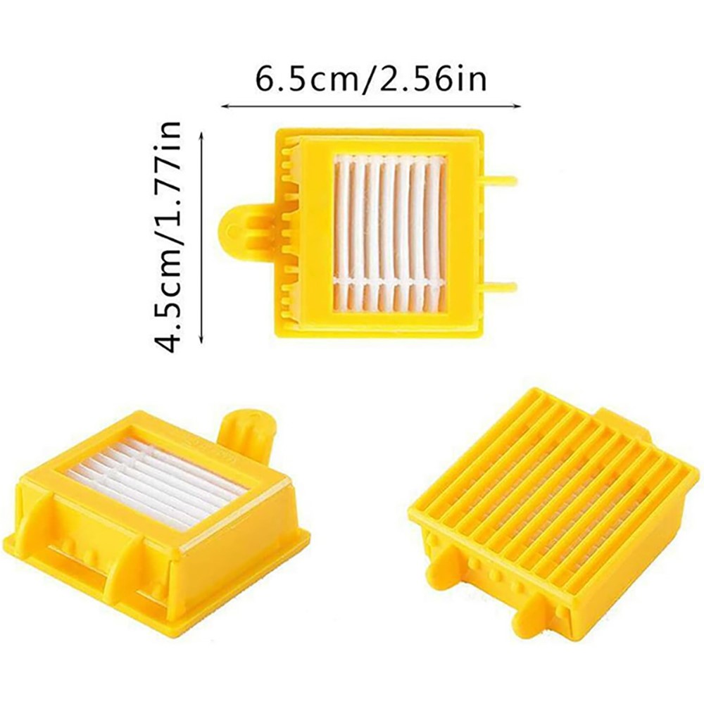 JUNSUNMAY 6Pcs Replacement Filter with Cleaning Brush for iRobot Roomba 700 / 770 / 780 / 790 Robot Vacuum — product view 5