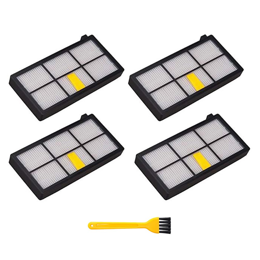 JUNSUNMAY 4Pcs HEPA Filter with Cleaning Brush for iRobot Roomba 860 / 870 / 880 / 960 / 980 Robot Vacuum Replacement Parts — product view 1
