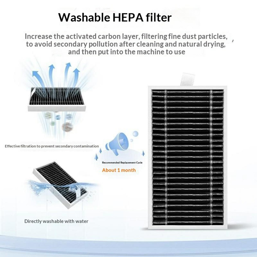For Ecovacs Deebot X12 / T90 Activated Carbon HEPA Filter Robot Vacuum Cleaner Part — product view 2