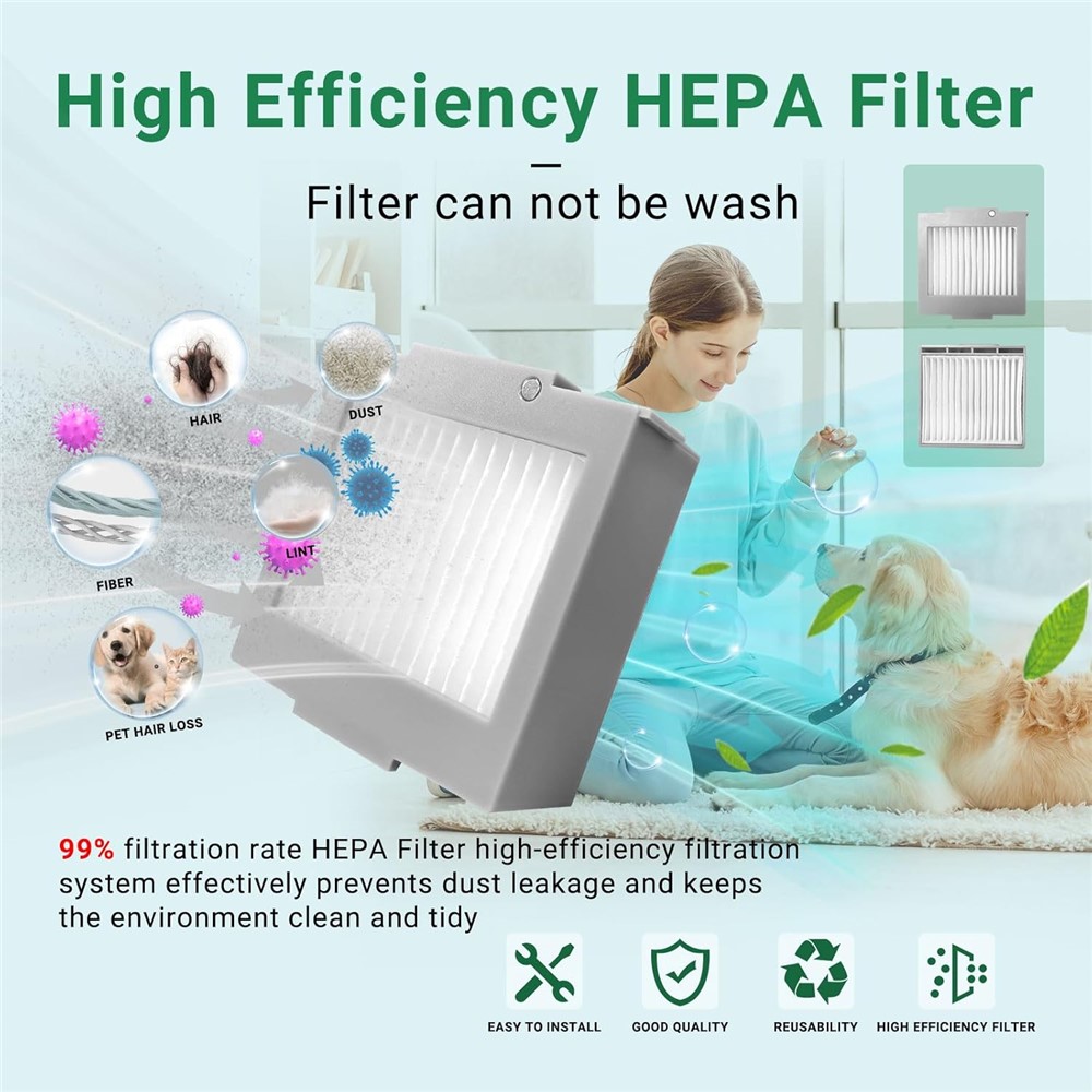 For iRobot Roomba Max 705 Vac / Plus 504 Vac Washable HEPA Filter Vacuum Cleaner Replacement Part — product view 6