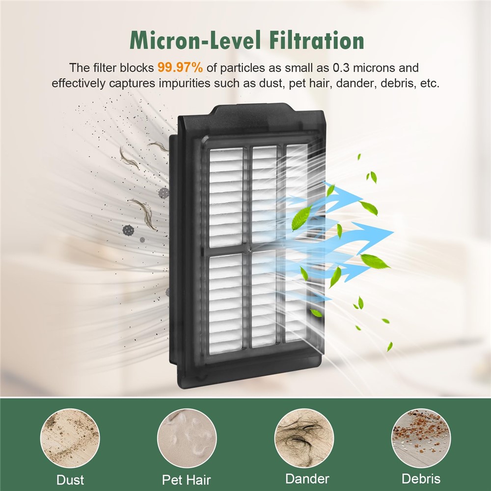 For iRobot Roomba Plus 505 Combo / 405 Combo Replacement Filter Air Purification Dust Removal Part — product view 2