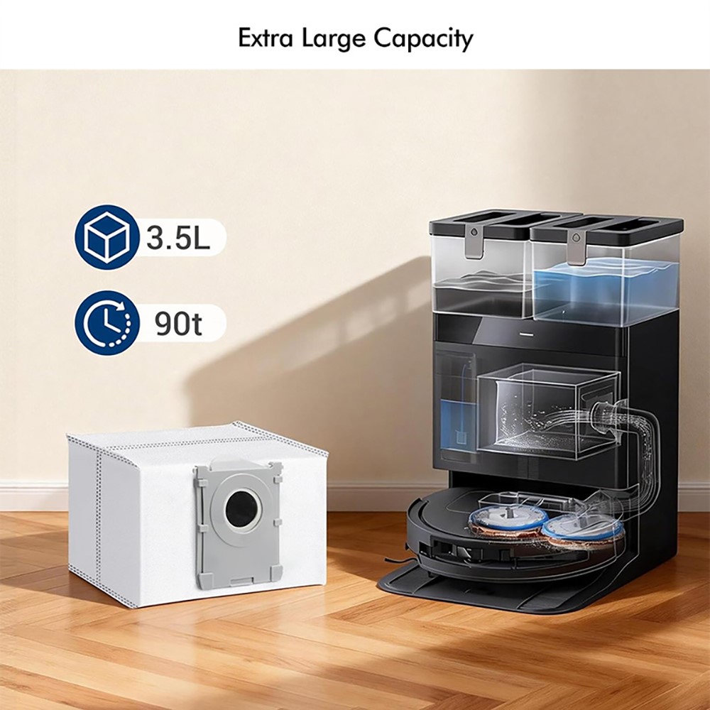 JUNSUNMAY 6Pcs 3.5L Dust Bags for Ecovacs Deebot X8 Omni / X8 Pro Omni / X9 Pro Omni / T50 Omni / T50 Pro Omni — product view 2