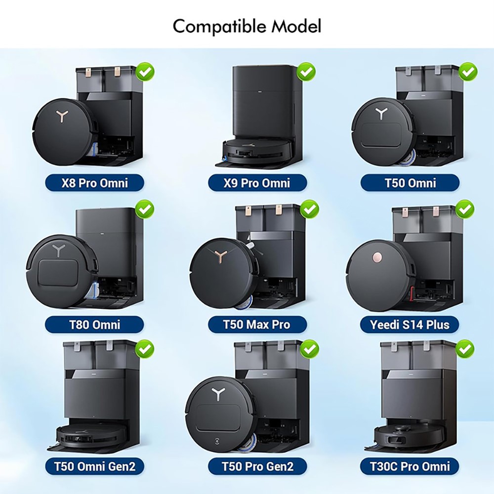 JUNSUNMAY 6Pcs 3.5L Dust Bags for Ecovacs Deebot X8 Omni / X8 Pro Omni / X9 Pro Omni / T50 Omni / T50 Pro Omni — product view 5