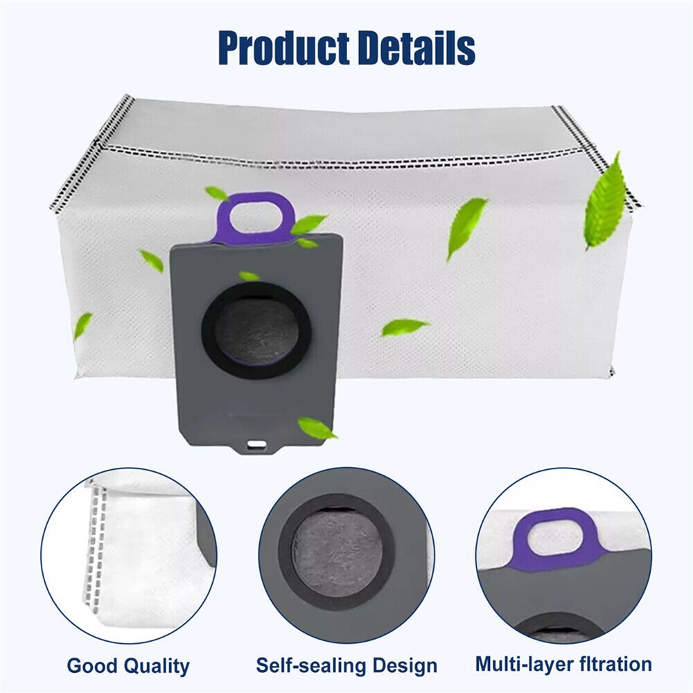 For Narwal Freo Z Ultra Robot Vacuum Cleaner Dust Bag Replacement Filter Disposable Collection — product view 2