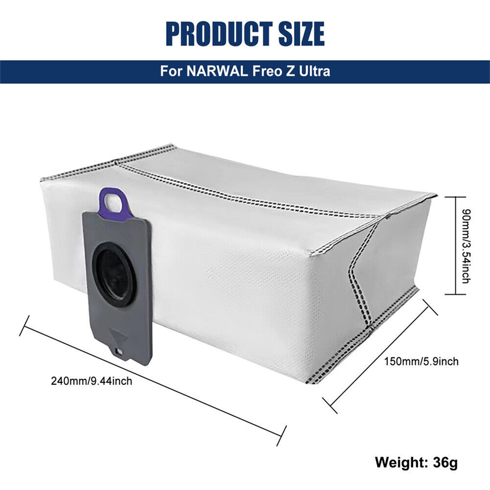 For Narwal Freo Z Ultra Robot Vacuum Cleaner Dust Bag Replacement Filter Disposable Collection — product view 6