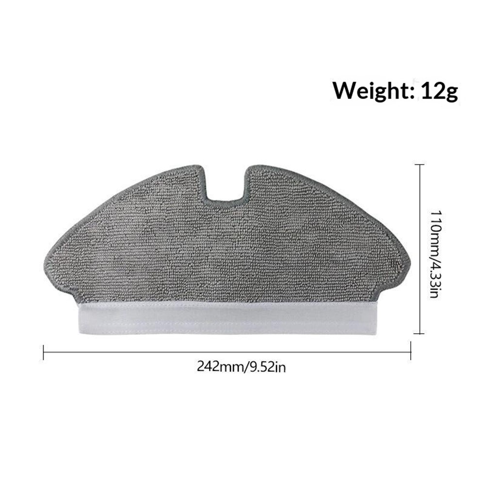 For Dreame Mova M1 Robot Vacuum Cleaner Mop Pad Washable Cleaning Cloth Replacement - Grey — product view 4
