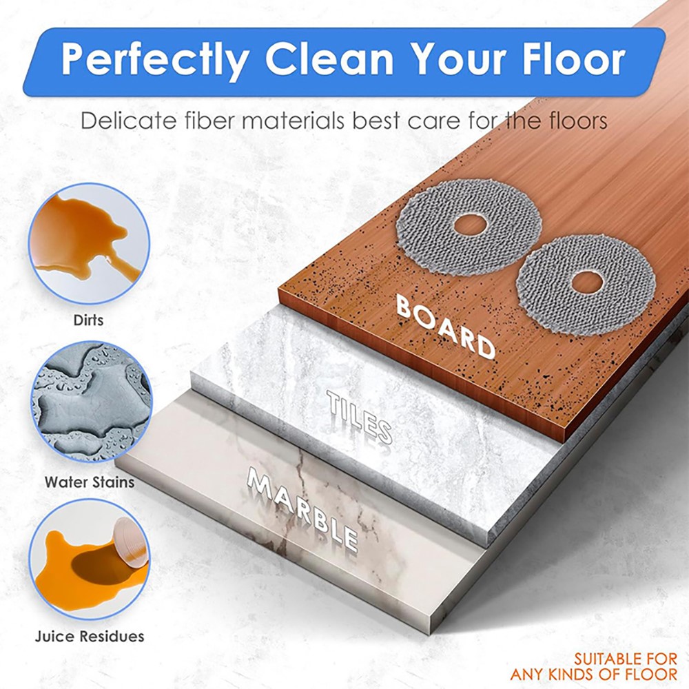 JUNSUNMAY 4Pcs For iRobot Roomba Plus 505 Combo / 405 Combo Washable Mop Pads Robot Vacuum Replacement Part — product view 5