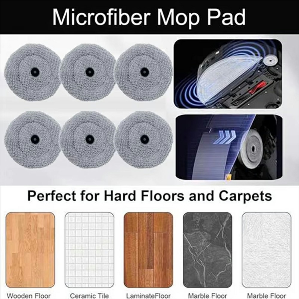 For Roborock G30 / Saros 10 Robot Vacuum Cleaner Small Mop Cloth Replacement Cleaning Pad — product view 3