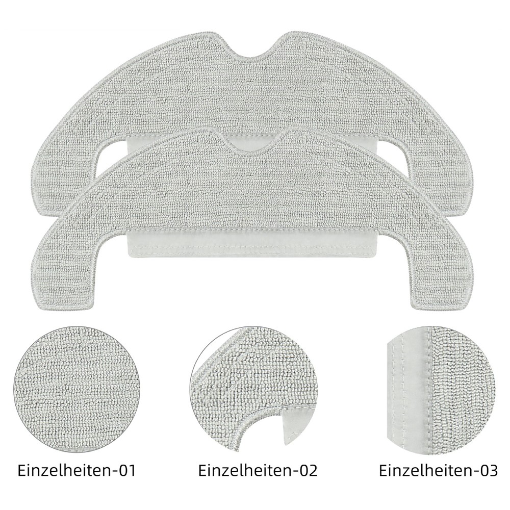 2Pcs For Dreame D10 Plus Gen 2 Vacuum Cleaner Mop Cloth Sweeping Robot Replacement Cleaning Pads — product view 2