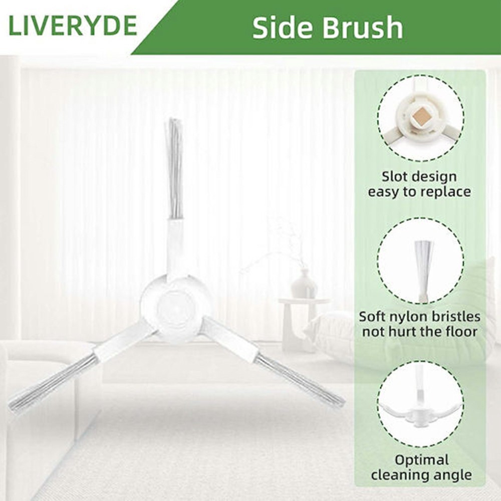 10Pcs / Set Replacement Parts Kit for Xiaomi Mijia Robot Vacuum Mop 2S (XMSTJQR2S) / STYJ02YM / 3C (B106CN) Main Brush HEPA Filter Mop Cloth and Cleaning Brush — product view 2