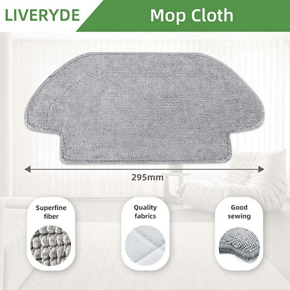 10Pcs / Set Replacement Parts Kit for Xiaomi Mijia Robot Vacuum Mop 2S (XMSTJQR2S) / STYJ02YM / 3C (B106CN) Main Brush HEPA Filter Mop Cloth and Cleaning Brush — product view 6