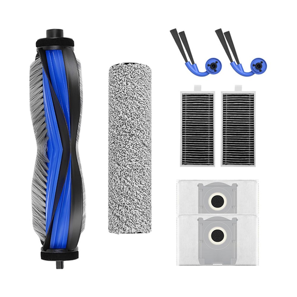 JUNSUNMAY 8Pcs / Set For Ecovacs Deebot X9 Pro Omni / X9 Pro Main Brush Filter Dust Bag Replacement Parts Kit Robot Vacuum Accessories — product view 1