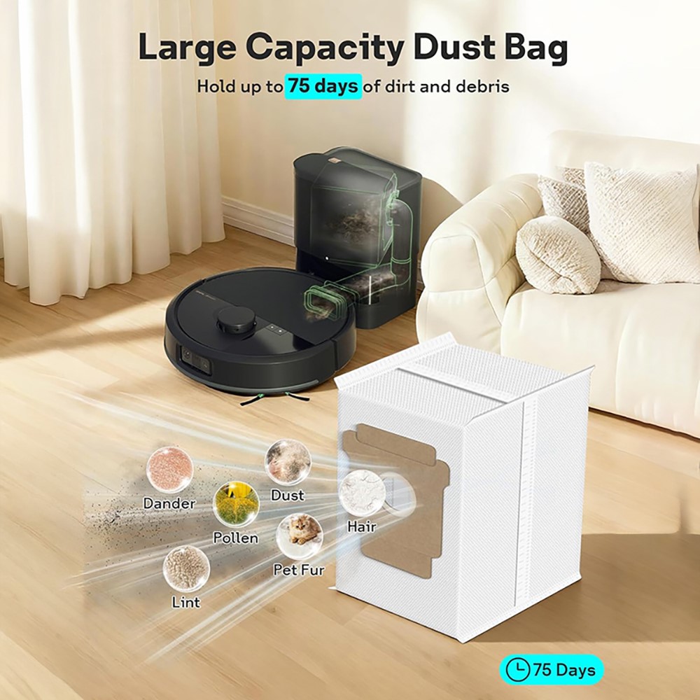 JUNSUNMAY 12Pcs Main Brush Filter Dust Bag Set for iRobot Roomba Max 705 Combo / Roomba Plus 504 Vac Robot Vacuum Replacement Parts Kit — product view 5