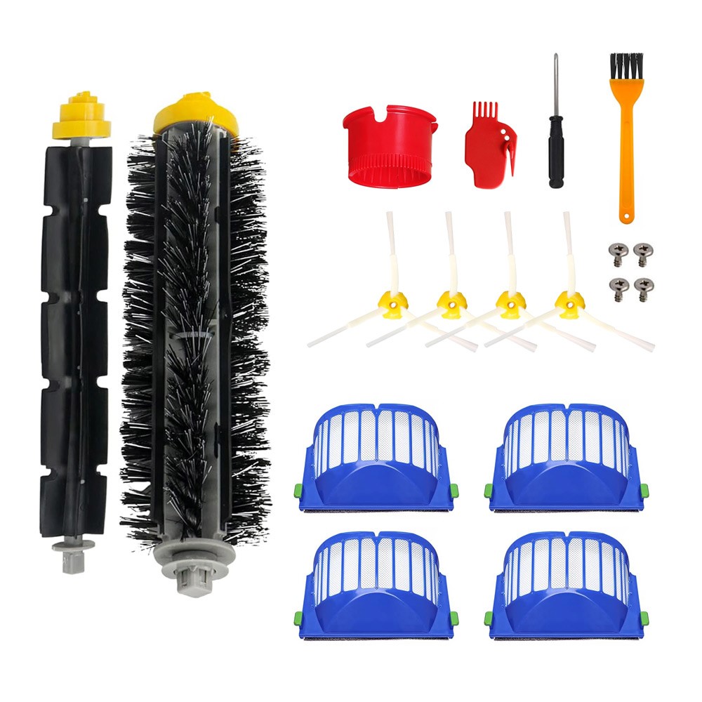 JUNSUNMAY 14Pcs / Set Vacuum Cleaner Parts Kit for iRobot Roomba 620 / 650 / 675 / 680 / 695 Main Brush Side Brush Filter with Cleaning Tool — product view 1