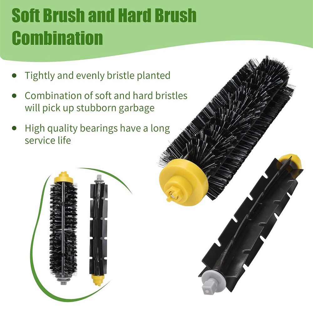JUNSUNMAY 14Pcs / Set Vacuum Cleaner Parts Kit for iRobot Roomba 620 / 650 / 675 / 680 / 695 Main Brush Side Brush Filter with Cleaning Tool — product view 2