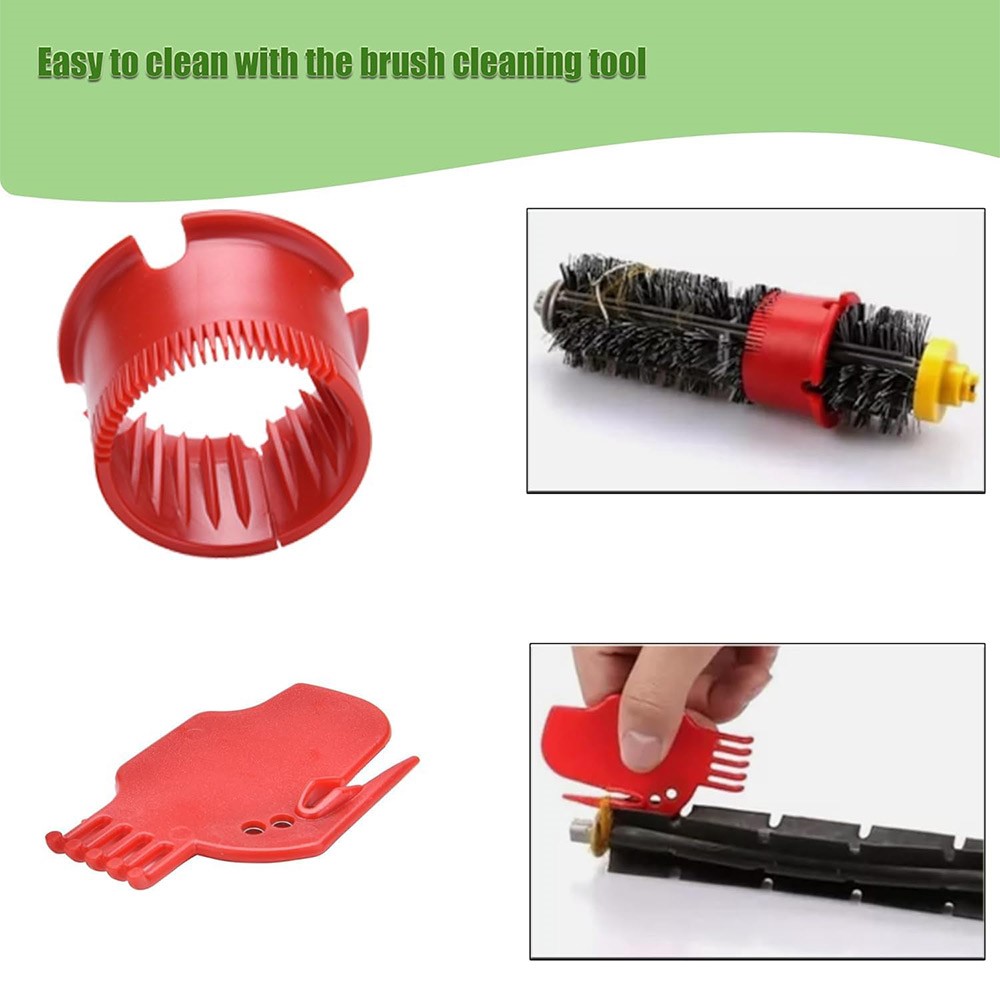 JUNSUNMAY 14Pcs / Set Vacuum Cleaner Parts Kit for iRobot Roomba 620 / 650 / 675 / 680 / 695 Main Brush Side Brush Filter with Cleaning Tool — product view 4