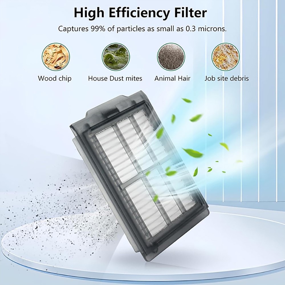 JUNSUNMAY 15Pcs / Set For iRobot Roomba Plus 505 Combo / 405 Combo Replacement Parts Kit with Main Brush Filter Dust Bag Mop Pad — product view 3