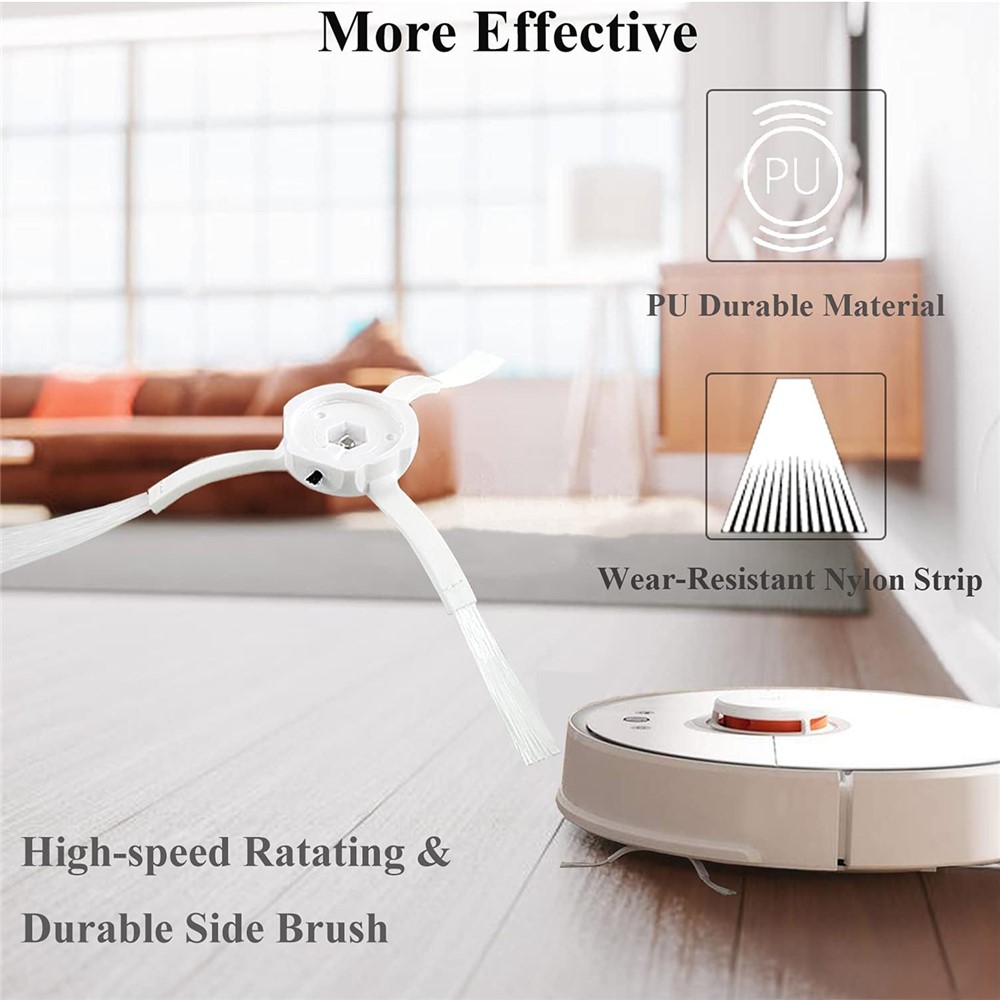 17Pcs Replacement Kit for Roborock S60 / S51 / S50 Vacuum Cleaner Main Brush Side Brush Mop Cloth Water Tank Filter Set — product view 2
