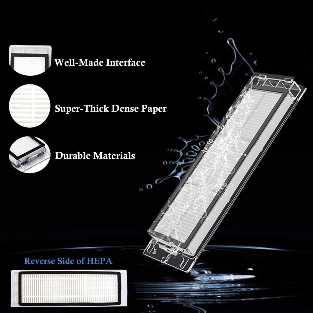 17Pcs Replacement Kit for Roborock S60 / S51 / S50 Vacuum Cleaner Main Brush Side Brush Mop Cloth Water Tank Filter Set — product view 3