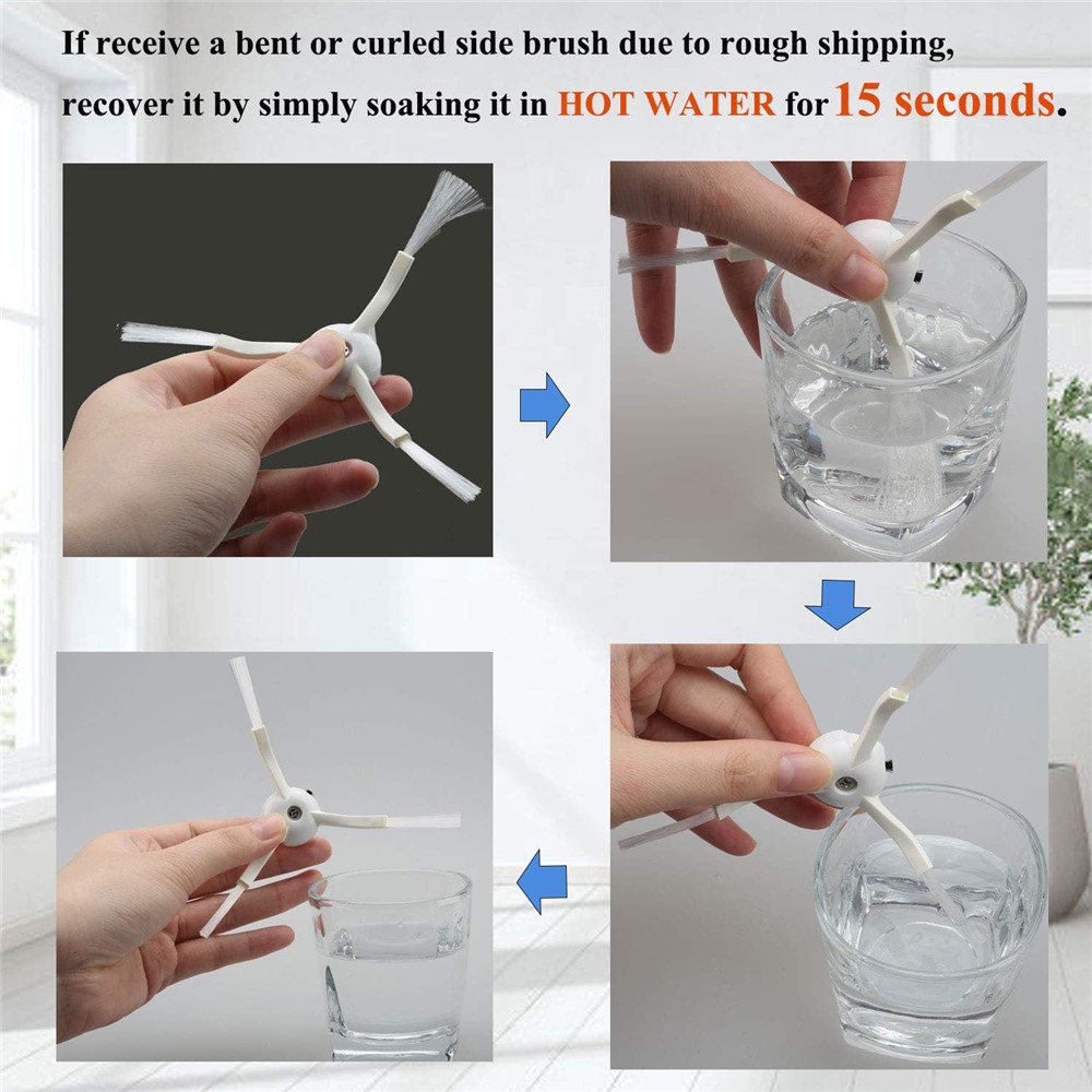 17Pcs Replacement Kit for Roborock S60 / S51 / S50 Vacuum Cleaner Main Brush Side Brush Mop Cloth Water Tank Filter Set — product view 4