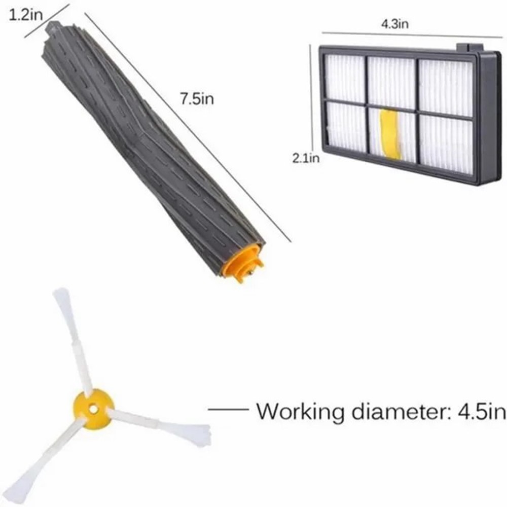 7Pcs Replacement Parts Kit for iRobot Roomba 980 / 960 / 880 / 870 / 800 Main Brush Side Brush Filter Set — product view 7