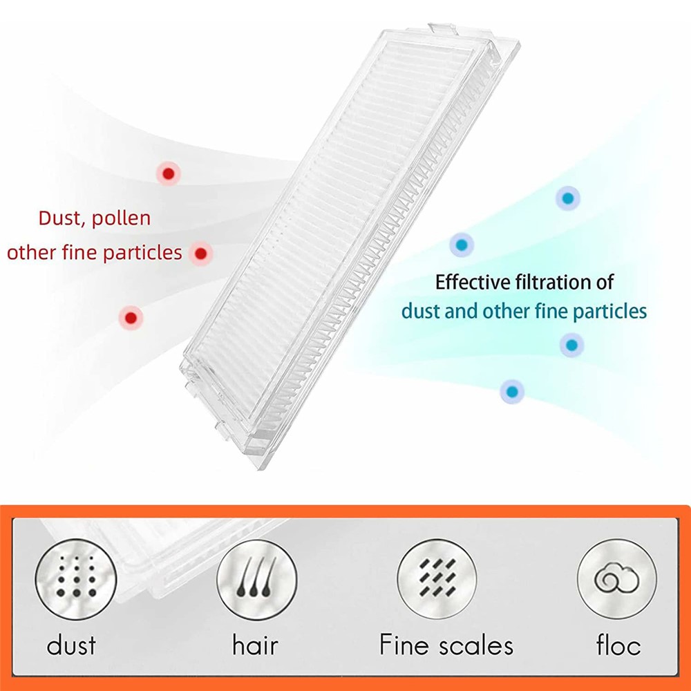 5Pcs Replacement Part Kit for Xiaomi Mijia Robot Vacuum Mop 2S / Mop P / Mop Pro / XMSTJQR2S / STYTJ02YM Main Brush Side Brush HEPA Filter Set — product view 2