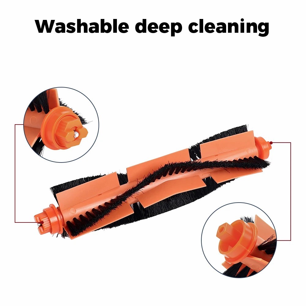 5Pcs Replacement Part Kit for Xiaomi Mijia Robot Vacuum Mop 2S / Mop P / Mop Pro / XMSTJQR2S / STYTJ02YM Main Brush Side Brush HEPA Filter Set — product view 3