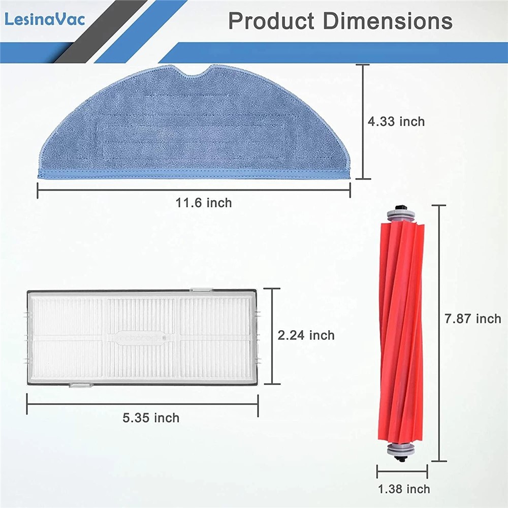 15Pcs For Roborock S7 Pro Ultra / S7 MaxV Ultra Robot Vacuum Main Brush Side Brush Filter Mop Cloth Set — product view 11