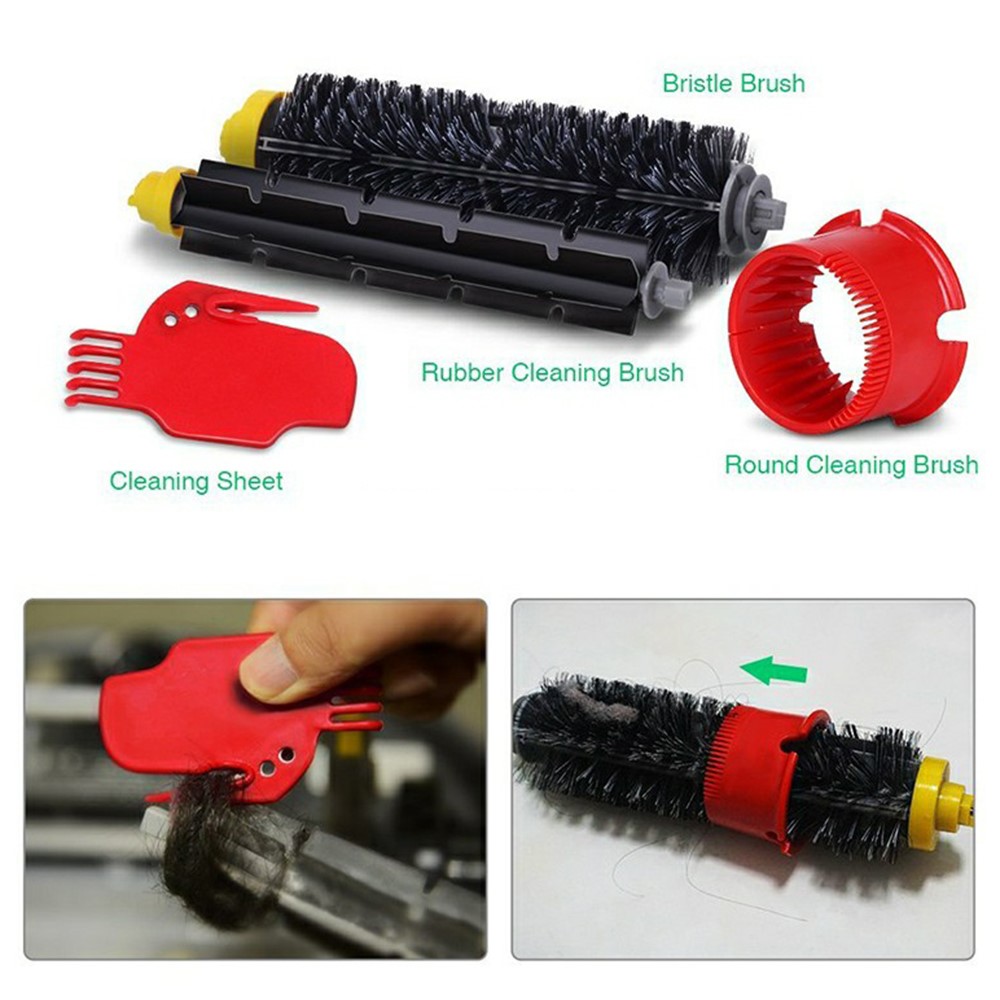 13Pcs Replacement Parts Kit for iRobot Roomba 610 / 620 / 630 / 650 / 660 Main Brush Side Brush Filter and Cleaning Brush Set — product view 7