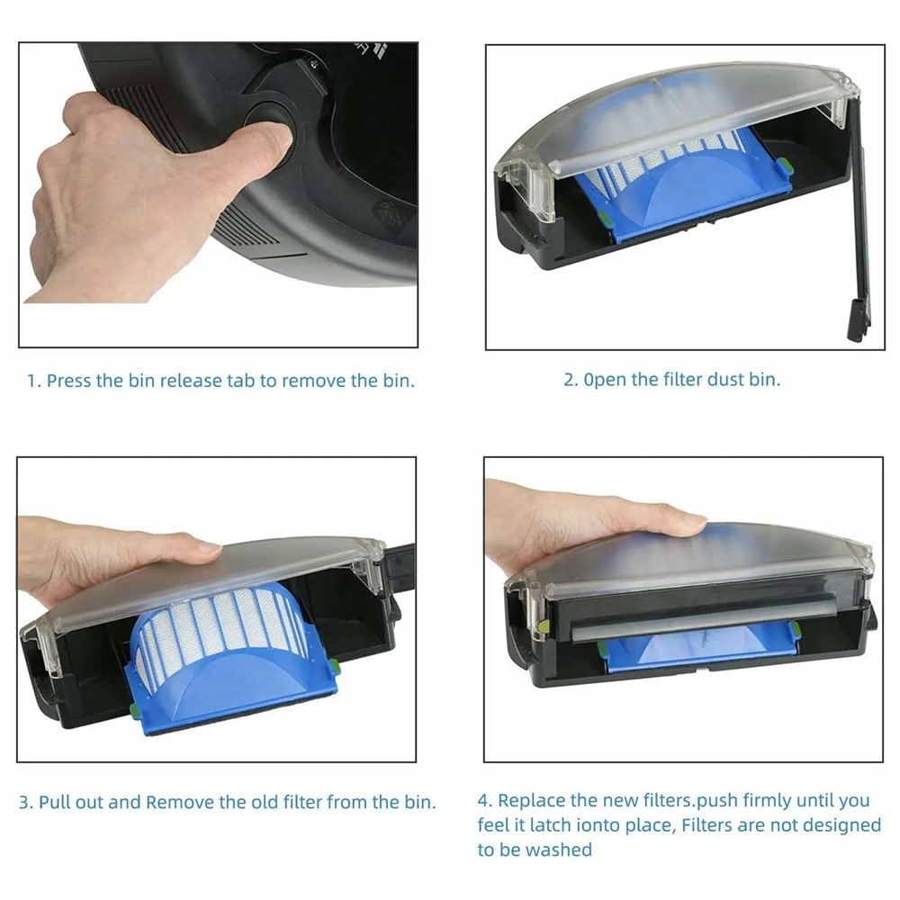 13Pcs Replacement Parts Kit for iRobot Roomba 610 / 620 / 630 / 650 / 660 Main Brush Side Brush Filter and Cleaning Brush Set — product view 8