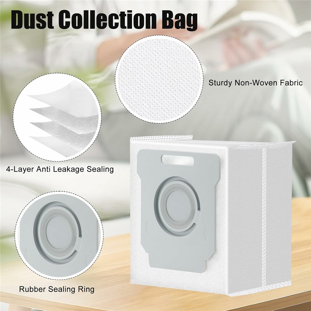 9Pcs Replacement Parts Set for iRobot Roomba i3 / i4 / i6 / i7 / E5 / E6 with Dust Bag Main Brush Side Brush Filter — product view 3