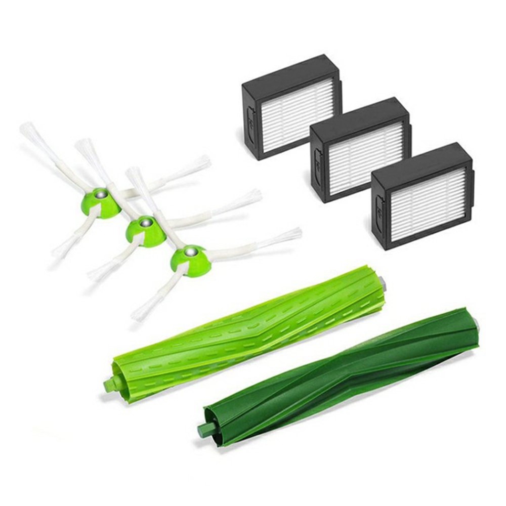 8Pcs Replacement Parts for iRobot Roomba i3 / i4 / i6 / i7 / E5 / E6 Main Brush + Side Brush + Filter Set — product view 1
