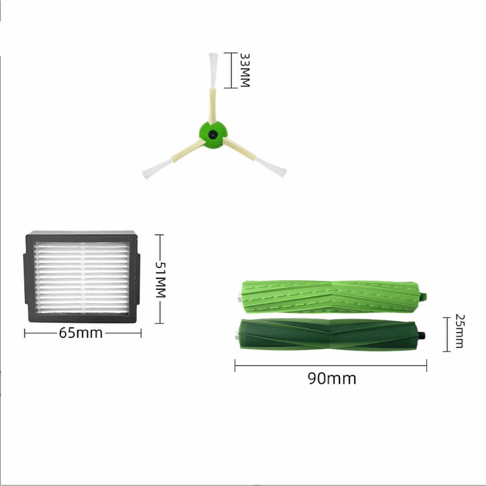 8Pcs Replacement Parts for iRobot Roomba i3 / i4 / i6 / i7 / E5 / E6 Main Brush + Side Brush + Filter Set — product view 11