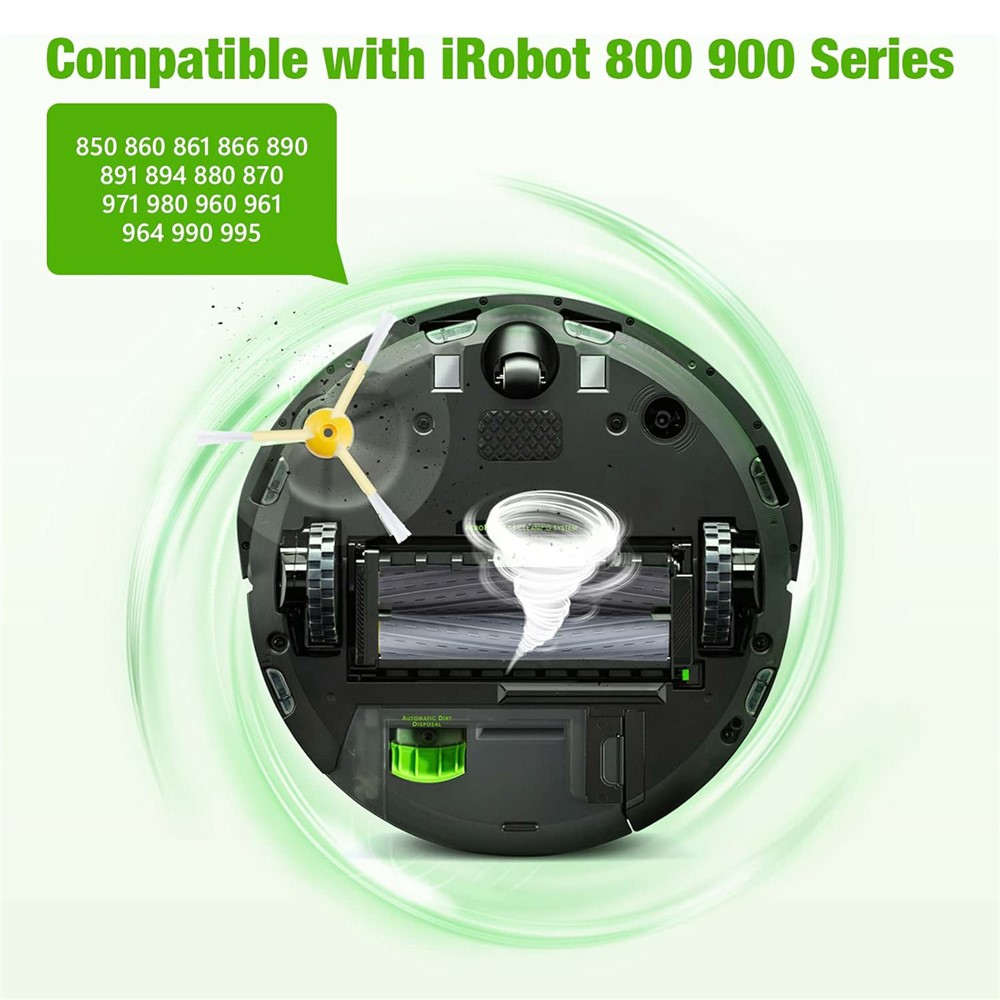 8Pcs Replacement Parts Kit for iRobot Roomba 800 / 870 / 880 / 960 / 980 Main Brush Side Brush Filter Set — product view 4