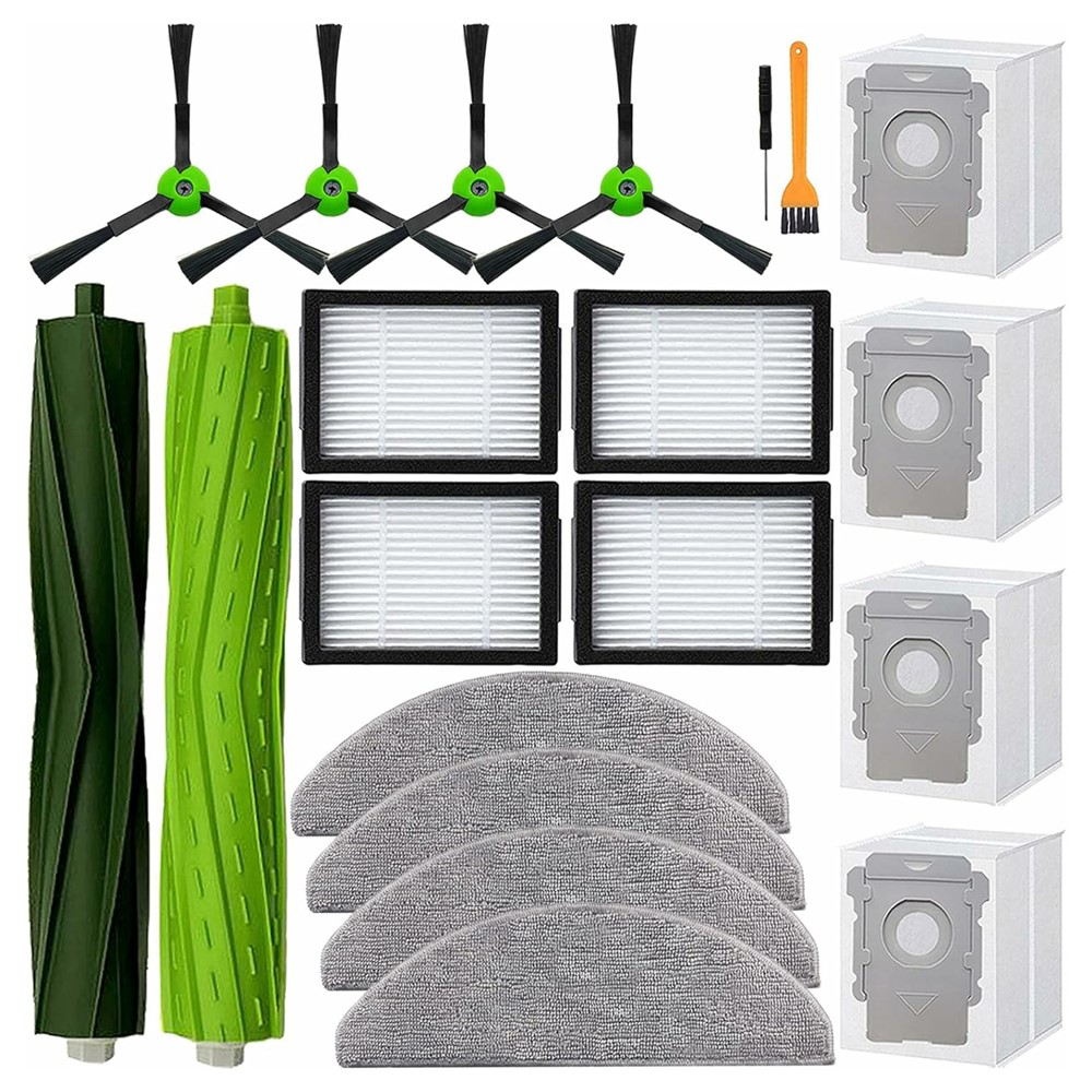 20Pcs Replacement Parts Set for iRobot Roomba Combo i5 / i5+ / j5 / j5+ Main Brush + Side Brush + Filter + Dust Bag + Mop Cloth — product view 1