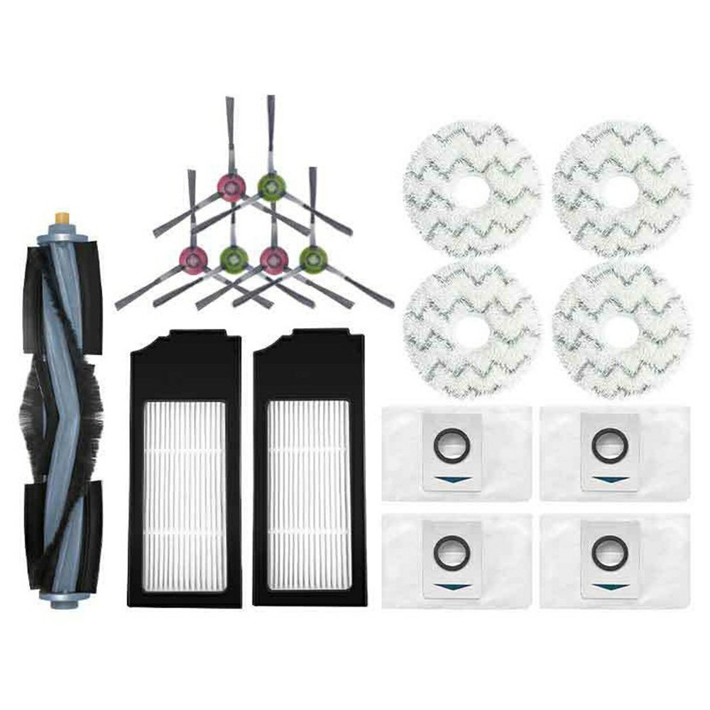 17Pcs / Set For Ecovacs DEEBOT X1 ONMI / X1 TURBO Main Brush Side Brush Filter Dust Bag Mop Cloth Vacuum Cleaner Accessories — product view 2