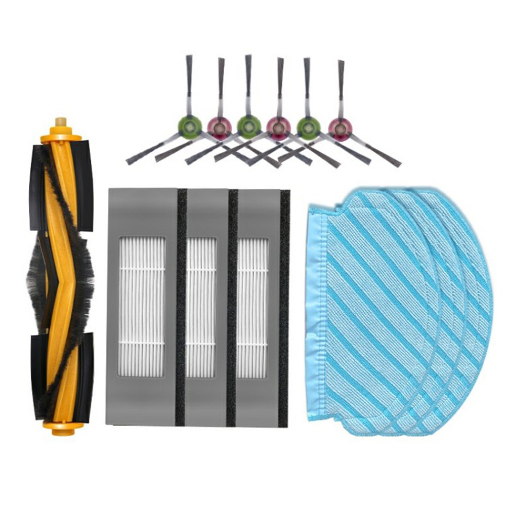 13Pcs Replacement Kit for Ecovacs DEEBOT OZMO 920 / 950 / T5 / T8 / T9 / N7 / N8 Main Brush Side Brush Mop Cloth Filter Set — product view 2