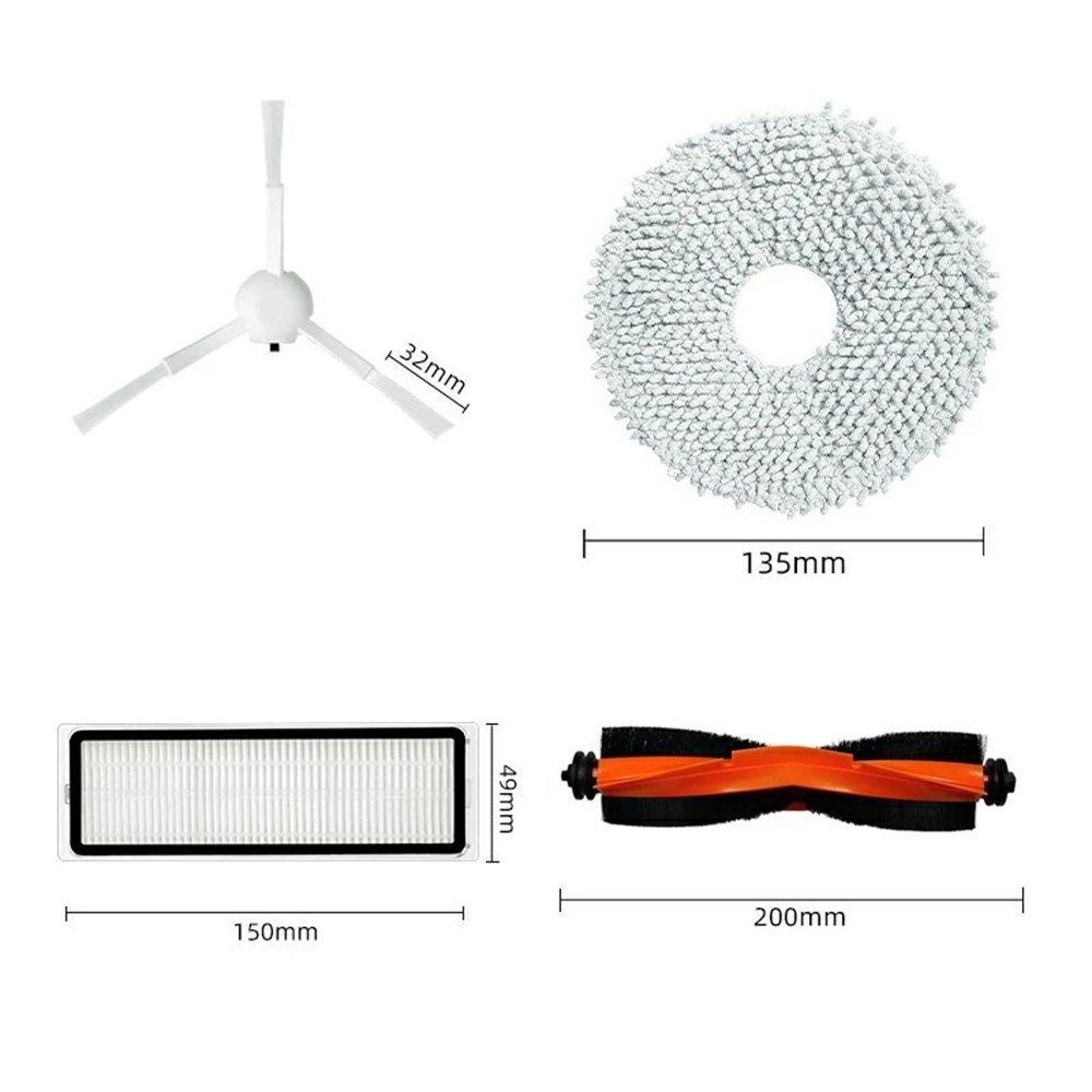 7Pcs Replacement Part for Xiaomi Robot Vacuum S10+ / S20+ / X10+ / X20+ / X10 Vacuum Cleaner Main Brush Side Brush Filter Mop Pad Set — product view 8